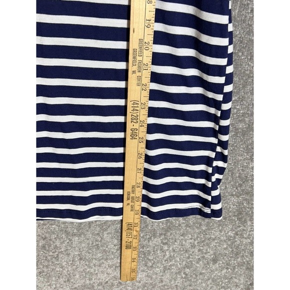 Lane Bryant Striped WINE NOT Tunic Top Womens Size 18/20 Blue White Short Sleeve - Picture 13 of 14